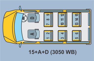 School Bus 3050WB 9+D