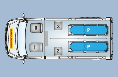 Ambulance Twin Stretcher 4+2 Patient