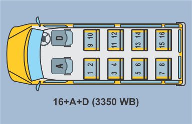 School Bus 3350WB 12+D