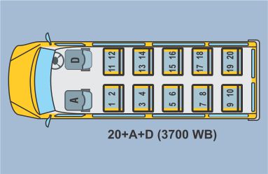 School Bus 3700WB 17+D